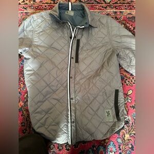 Chrome Men’s XL Gray and Blue Reversible Quilted Jacket/ Wind Shirt